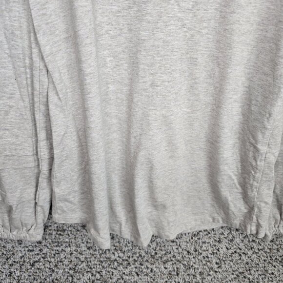 Chicos Top Womens 0 US Small Beige Scoop Neck‎ Long Sleeve Heathered Tee Casual - Picture 5 of 7